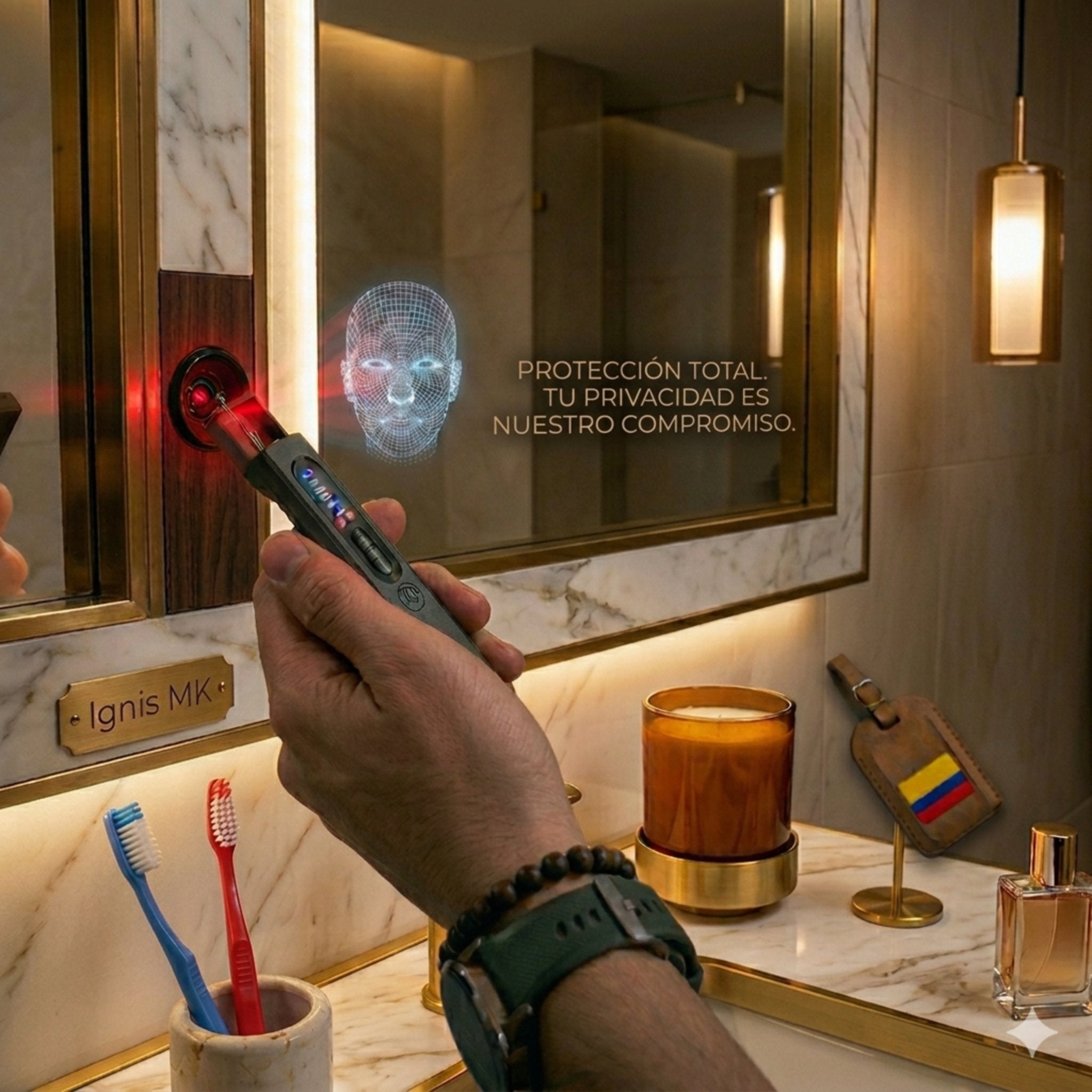 🔒 ScanGuard™ – Detector portátil de cámaras ocultas y dispositivos espías